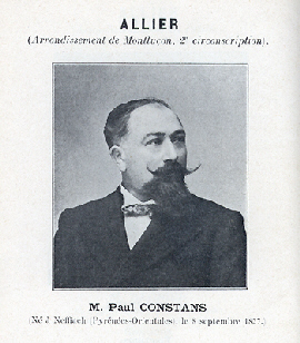 Paul Constans, membre de la loge Union et Solidarité, et maire de Montluçon